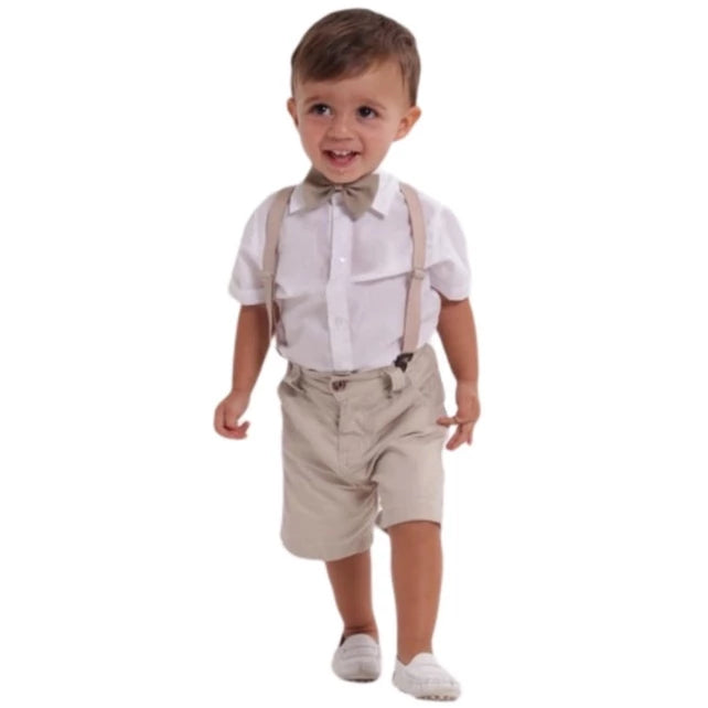 Roupa de BATIZADO infantil conjunto pajem menino festa batismo acompanha camisa, gravata, bermuda