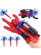 Kit 2 Luvas Lançador de Teia Dardo Brinquedo Aranha Infantil Spider Menino e Menina