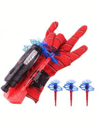 Kit 2 Luvas Lançador de Teia Dardo Brinquedo Aranha Infantil Spider Menino e Menina