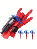 Kit 2 Luvas Lançador de Teia Dardo Brinquedo Aranha Infantil Spider Menino e Menina