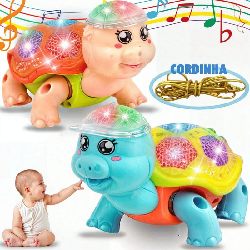 Brinquedo Tartaruga Fujão Elétrico Com Som Luz E Movimento Carangueijo Brinquedo Fujão Lançamento 2026 exclusivo
