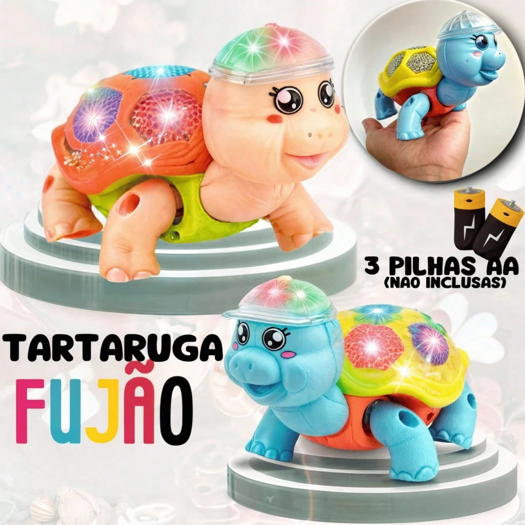 Brinquedo Tartaruga Fujão Elétrico Com Som Luz E Movimento Carangueijo Brinquedo Fujão Lançamento 2026 exclusivo