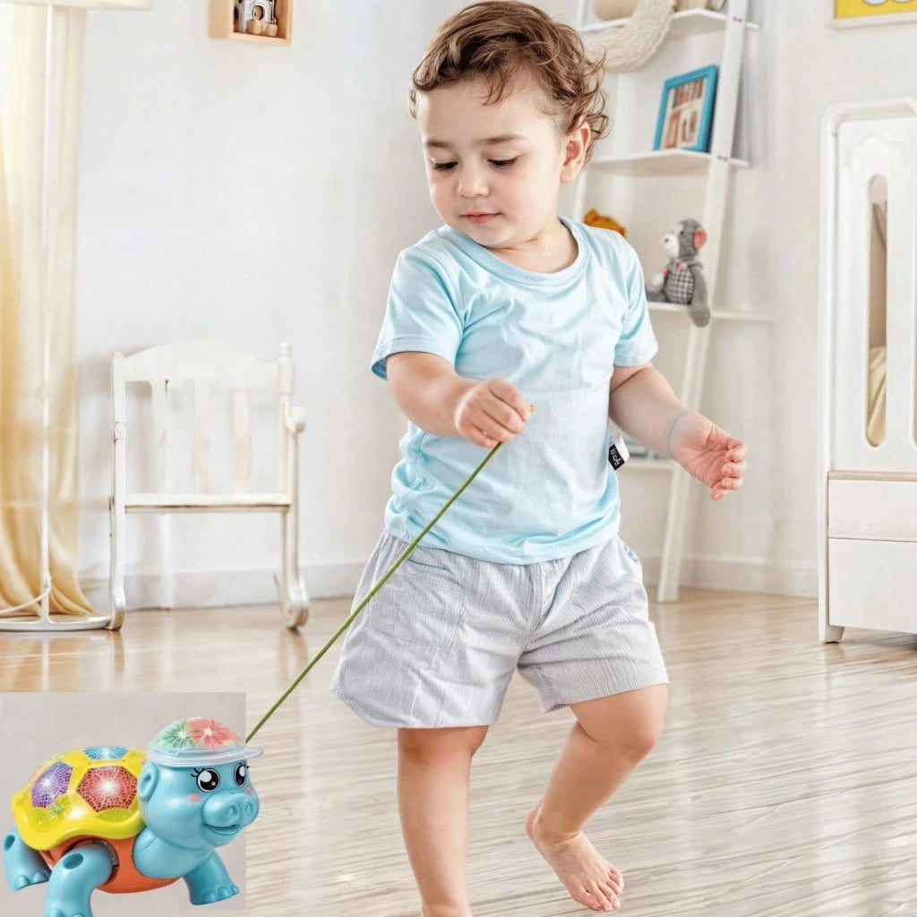 Brinquedo Tartaruga Fujão Elétrico Com Som Luz E Movimento Carangueijo Brinquedo Fujão Lançamento 2026 exclusivo