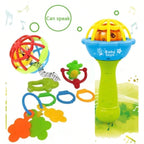 Kit Brinquedos Para Bebê Chocalhos Mordedor Sensorial 5 Peças Brinquedo Infantil Musical Coisas de Bebê Neném Criança Pequena