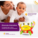 Conjunto de brinquedos musicais com caranguejos e patos, que dançam se movem, têm luzes e sons. Recomendado como presente.