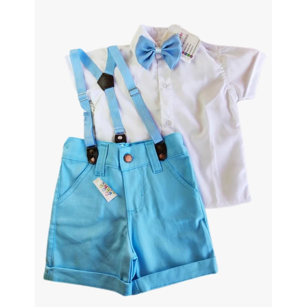 Roupa de BATIZADO infantil conjunto pajem menino festa batismo acompanha camisa, gravata, bermuda