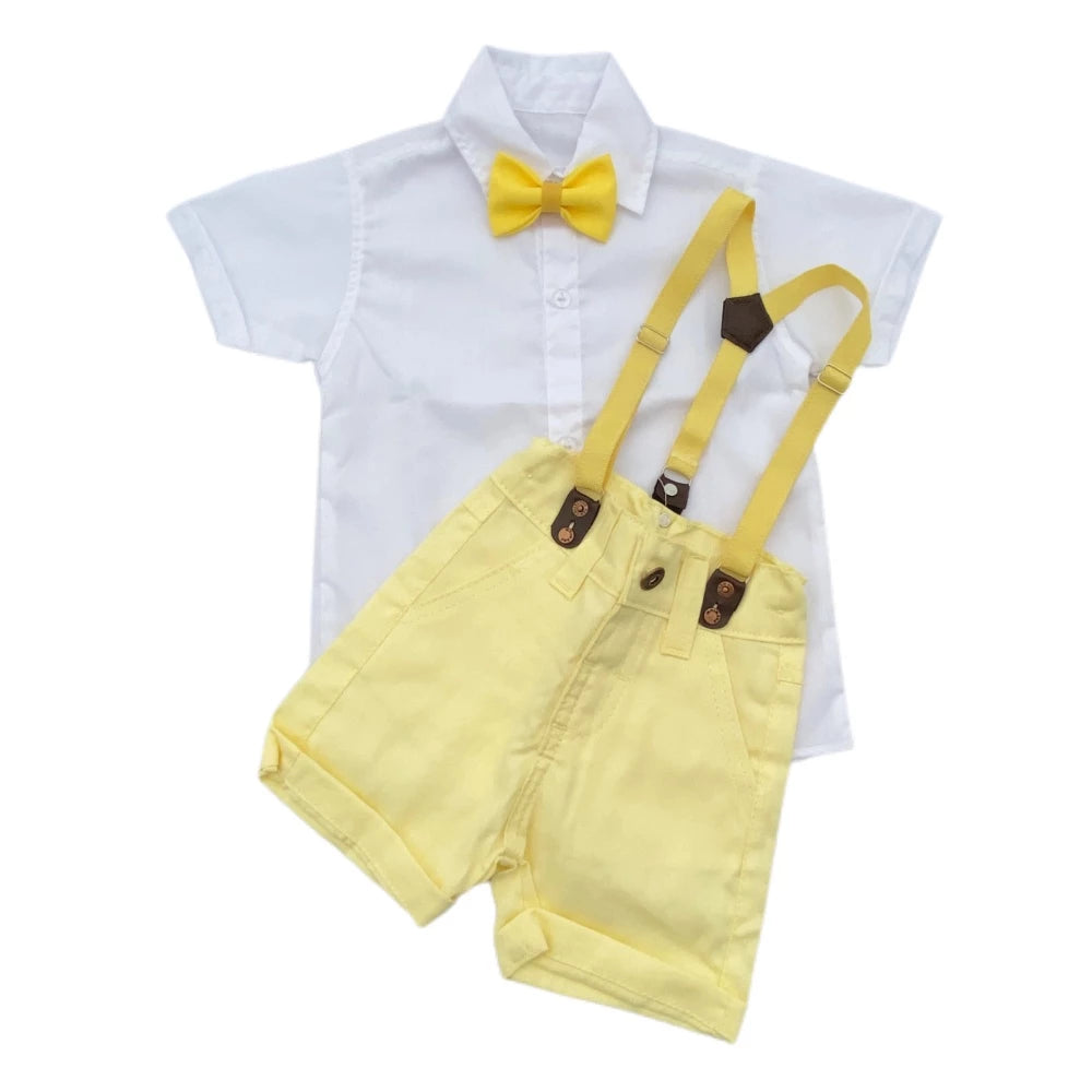 Roupa de BATIZADO infantil conjunto pajem menino festa batismo acompanha camisa, gravata, bermuda