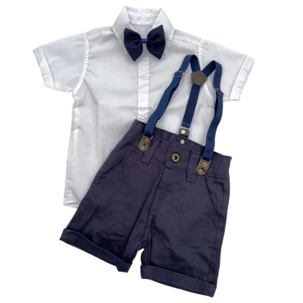 Roupa de BATIZADO infantil conjunto pajem menino festa batismo acompanha camisa, gravata, bermuda