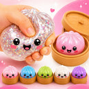 Squashy Dumpling Surpresa com Glitter - Squishy Sensorial Macio