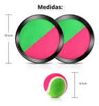 Kit 2 raquetes Velcro + Bola De Tênis Esporte Infantil Bate Gruda Frescobol