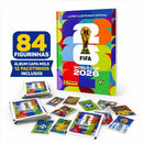 Kit Álbum + 84 Figurinhas Copa Do Mundo Fifa 2026 Panini - 12 Envelopes