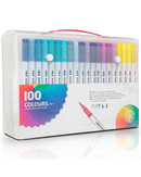 Kit Canetas Brush Pen Ponta Dupla 12/24/48/60/80/100 Cores Para Lettering Desenho Bullet Journal ✔ Compra Segura | ✔ Garantia 7 dias | ✔ Envio Rápido