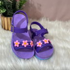 Sandália 3 Flores Infantil - Confortável Casual