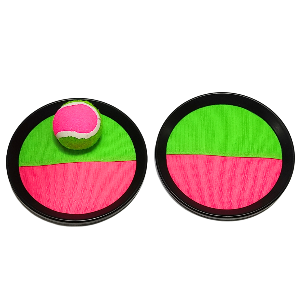 Kit 2 raquetes Velcro + Bola De Tênis Esporte Infantil Bate Gruda Frescobol