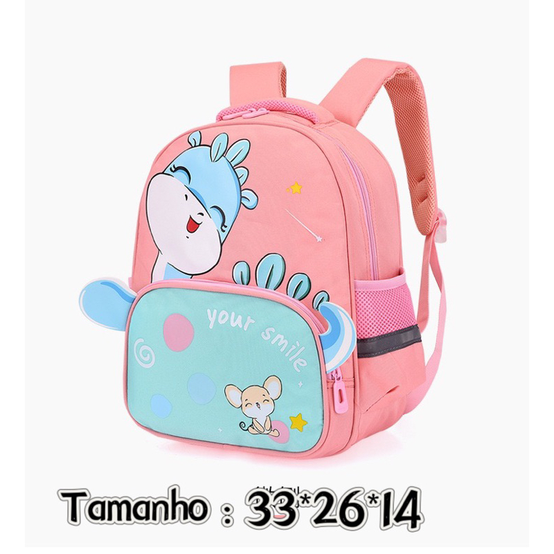 Mochila Infantil Escolar Confortável e Resistente | Alças Acolchoadas, Estampa Colorida e Bolsos Laterais