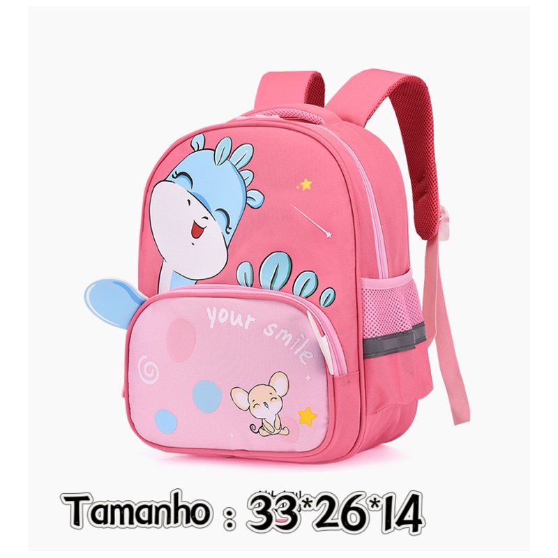 Mochila Infantil Escolar Confortável e Resistente | Alças Acolchoadas, Estampa Colorida e Bolsos Laterais