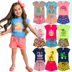 Kit 10 Peças Roupa Infantil Menina Conjunto Verão Feminino Tamanho 1 ao 14