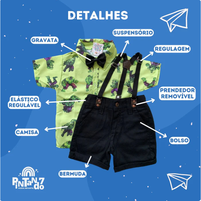 Roupa de BATIZADO infantil conjunto pajem menino festa batismo acompanha camisa, gravata, bermuda