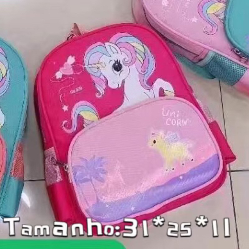 Mochila Infantil Escolar Confortável e Resistente | Alças Acolchoadas, Estampa Colorida e Bolsos Laterais