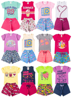 Kit 10 Peças Roupa Infantil Menina Conjunto Verão Feminino Tamanho 1 ao 14