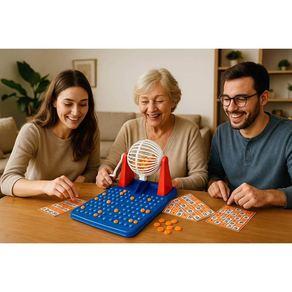 BRINQUEDO INFANTIL BINGO 48 CARTELAS + 90 BOLINHAS GLOBO GIRATÓRIO JOGO COMPLETO