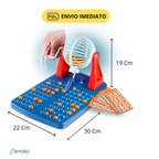 BRINQUEDO INFANTIL BINGO 48 CARTELAS + 90 BOLINHAS GLOBO GIRATÓRIO JOGO COMPLETO