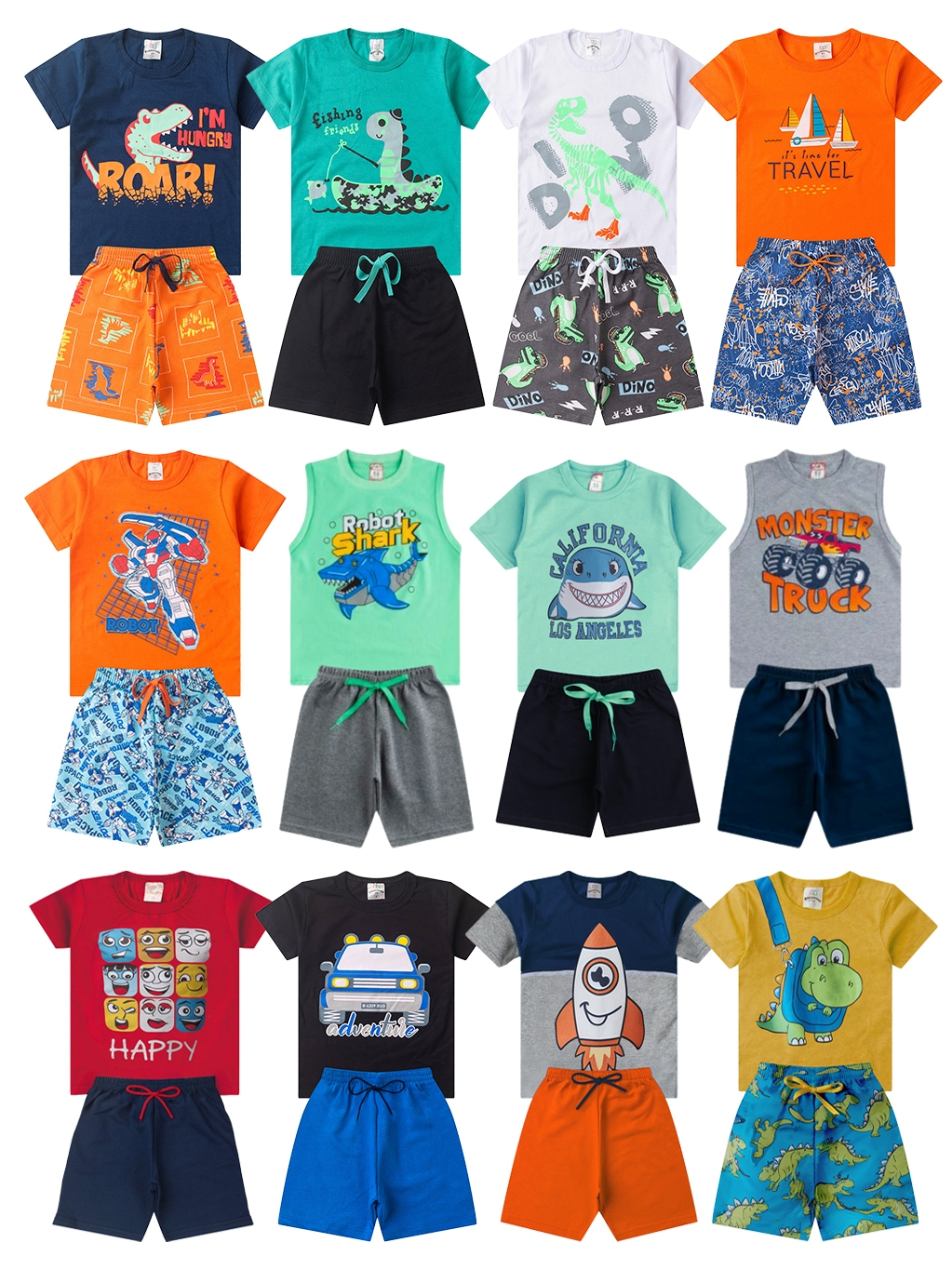 Kit 10 Peças Roupas Infantil Menino Premium 1 ao 14 Conjunto Criança Masculino