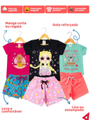 Kit 10 Peças Roupa Infantil Menina Conjunto Verão Feminino Tamanho 1 ao 14