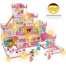 Casinha de Boneca com 14 Quartos - Inclui Corda de Luzes | Brinquedo para Crianças Presente De Aniversário