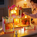 Casinha de Boneca com 14 Quartos - Inclui Corda de Luzes | Brinquedo para Crianças Presente De Aniversário