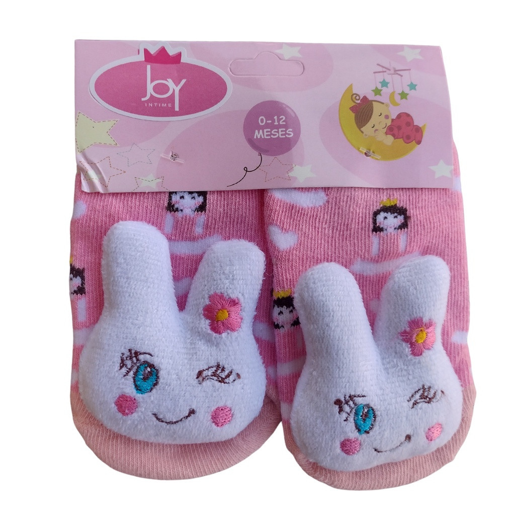 Kit 03 ou 06 Pares Meia Infantil 3D com Chocalho de Bichinho Fofinha Bebê 0 a 24 meses - Menino e Menina