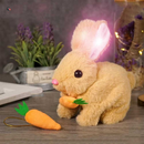 Brinquedo De Pelúcia Coelhinho Elétrico com LED MUSICAL Infantil Caminhar e Pular coelho da Páscoa