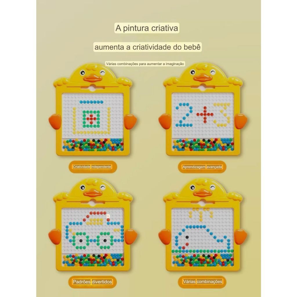Tábua de Desenho Magnético Colorida para Crianças com Folhetos Criativos: Brinquedo Educacional, Estimulante e Interativo