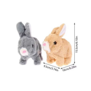 Brinquedo De Pelúcia Coelhinho Elétrico com LED MUSICAL Infantil Caminhar e Pular coelho da Páscoa