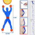 Kit 8 Boneco Ninja Que Gruda Na Parede De Brinquedo Infantil