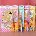 Livro de Cenários Capivaras Fofas Mini, com 6 Folhas de Cenários e 8 Folhas Adesivos com Pinça Kawaii