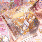 Caderno De Adesivos 3D De Microcenas – 20 Cenas Diversas, 40 Páginas | DIY Relaxante & Educativo