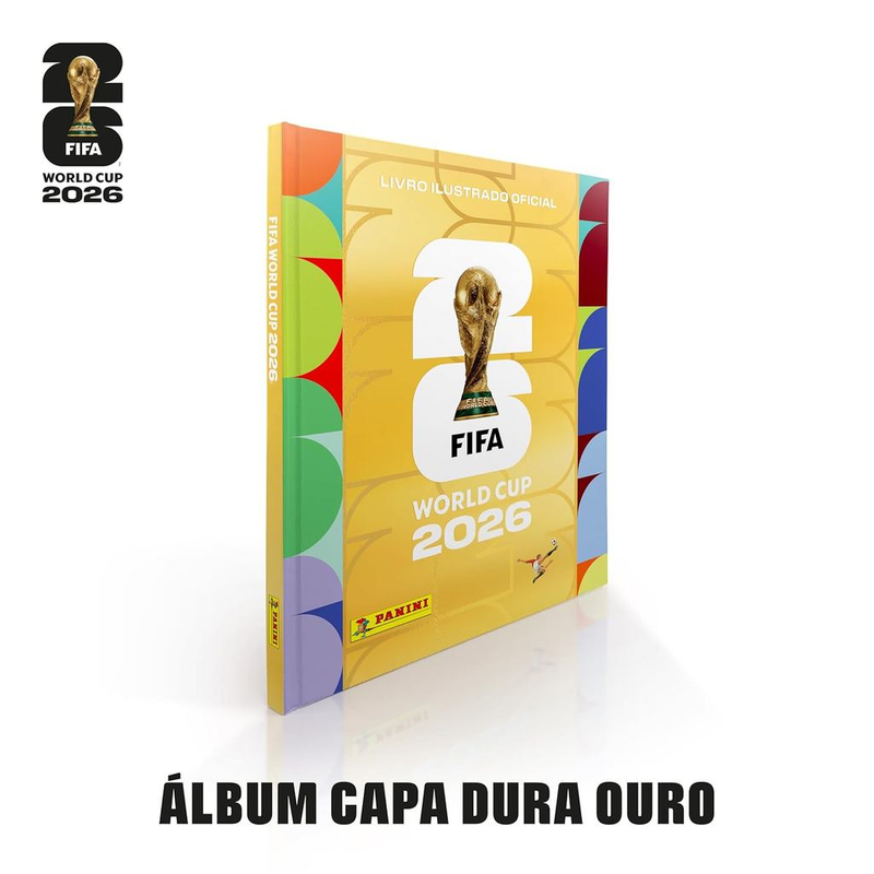ALBUM COPA DO MUNDO 2026 - CAPA DURA OURO - PANINI COLECIONAVEL
